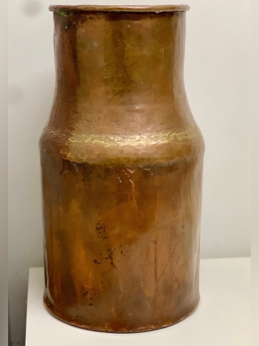 18th Century Antique Hammered Copper Brass Water Pitcher Vase Urn Jug - Picture 4 of 16